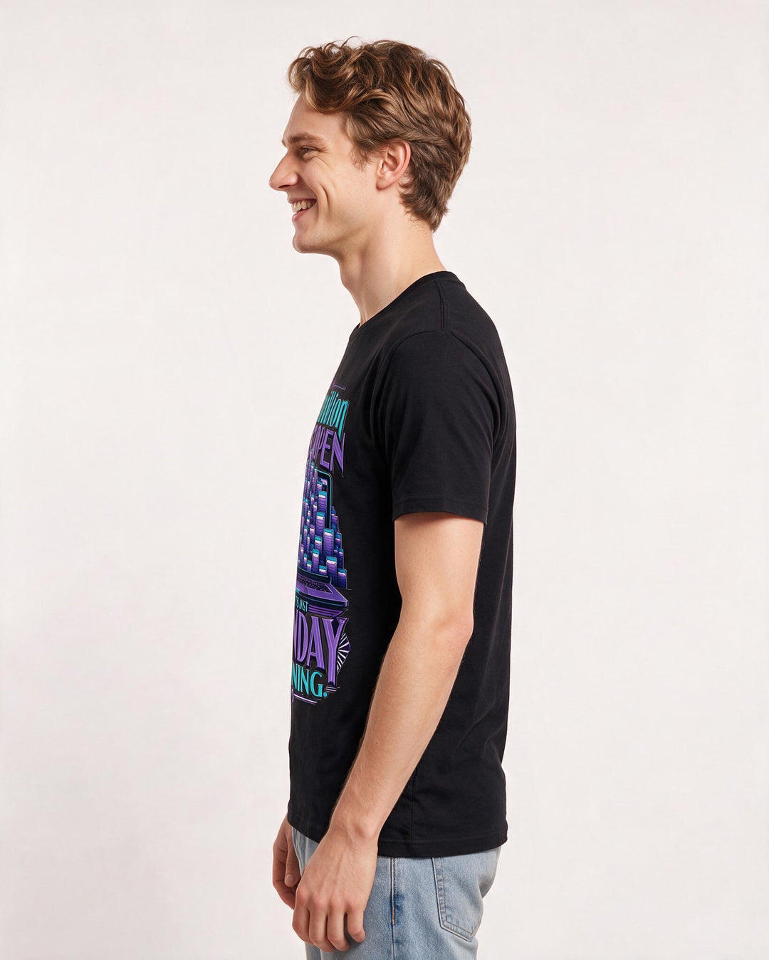 Meme Black T-Shirt for Men – Everyday Expression Graphic Tee product image 2