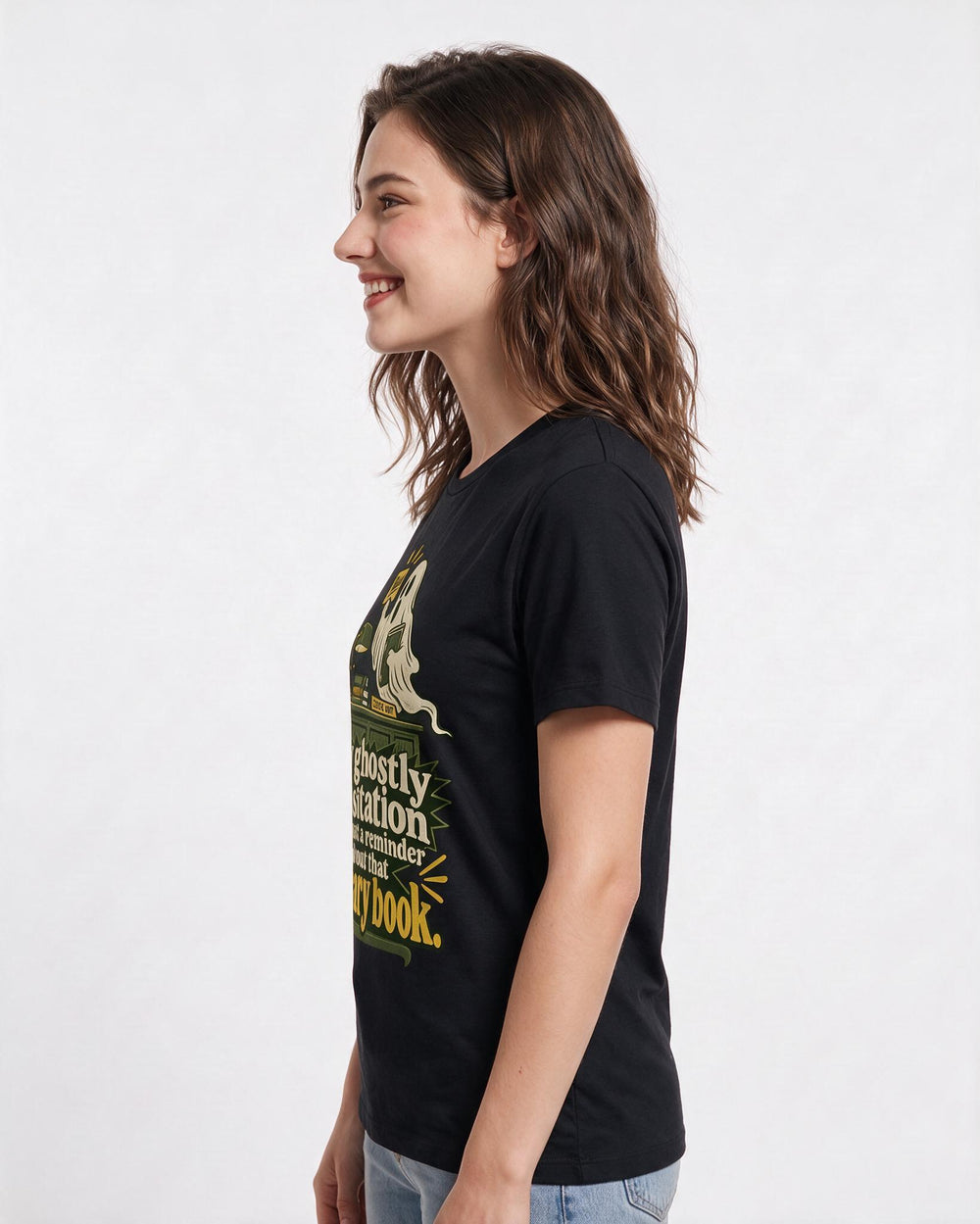 Halloween Black T-Shirt for Women – Halloween Theme Graphic Tee product image 2