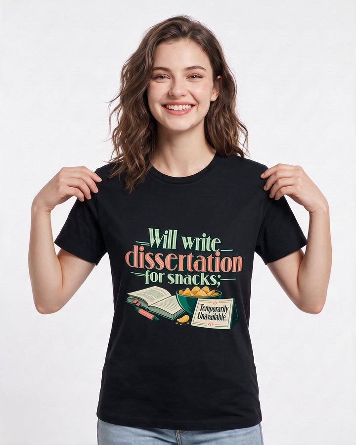 Graduation Black T-Shirt for Women – Everyday Expression Graphic Tee product image 1
