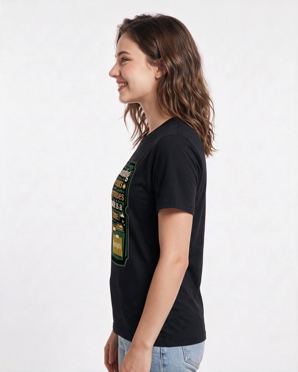 Political Statement Black T-Shirt for Women – Everyday Expression Graphic Tee product image 2