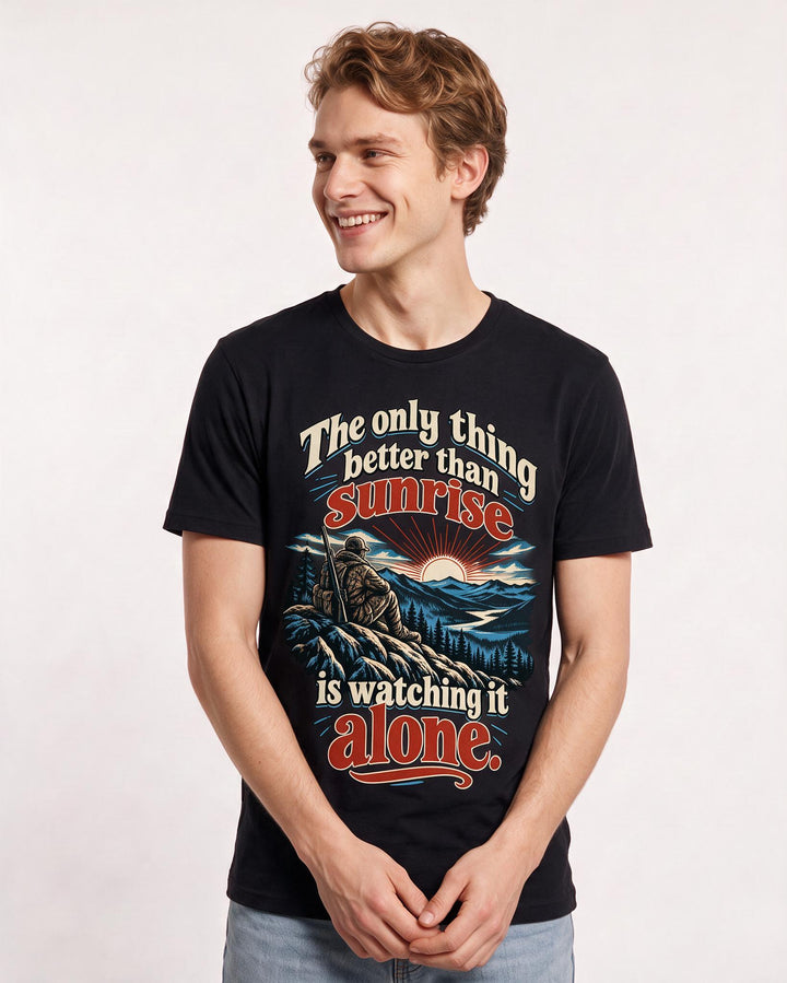 Hunting Black T-Shirt for Men – Everyday Expression Graphic Tee product image 1