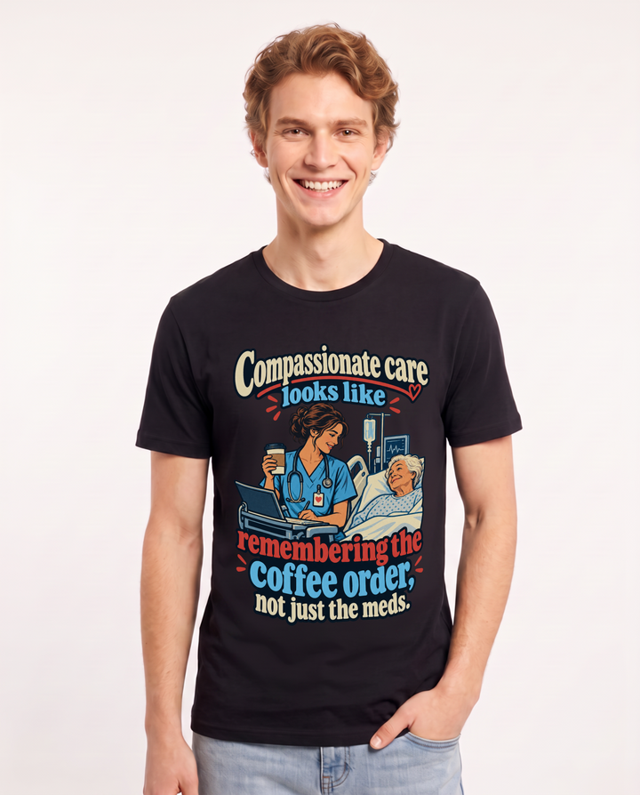 Nurse Black T-Shirt for Men – Nursing Life Graphic Tee product image 3