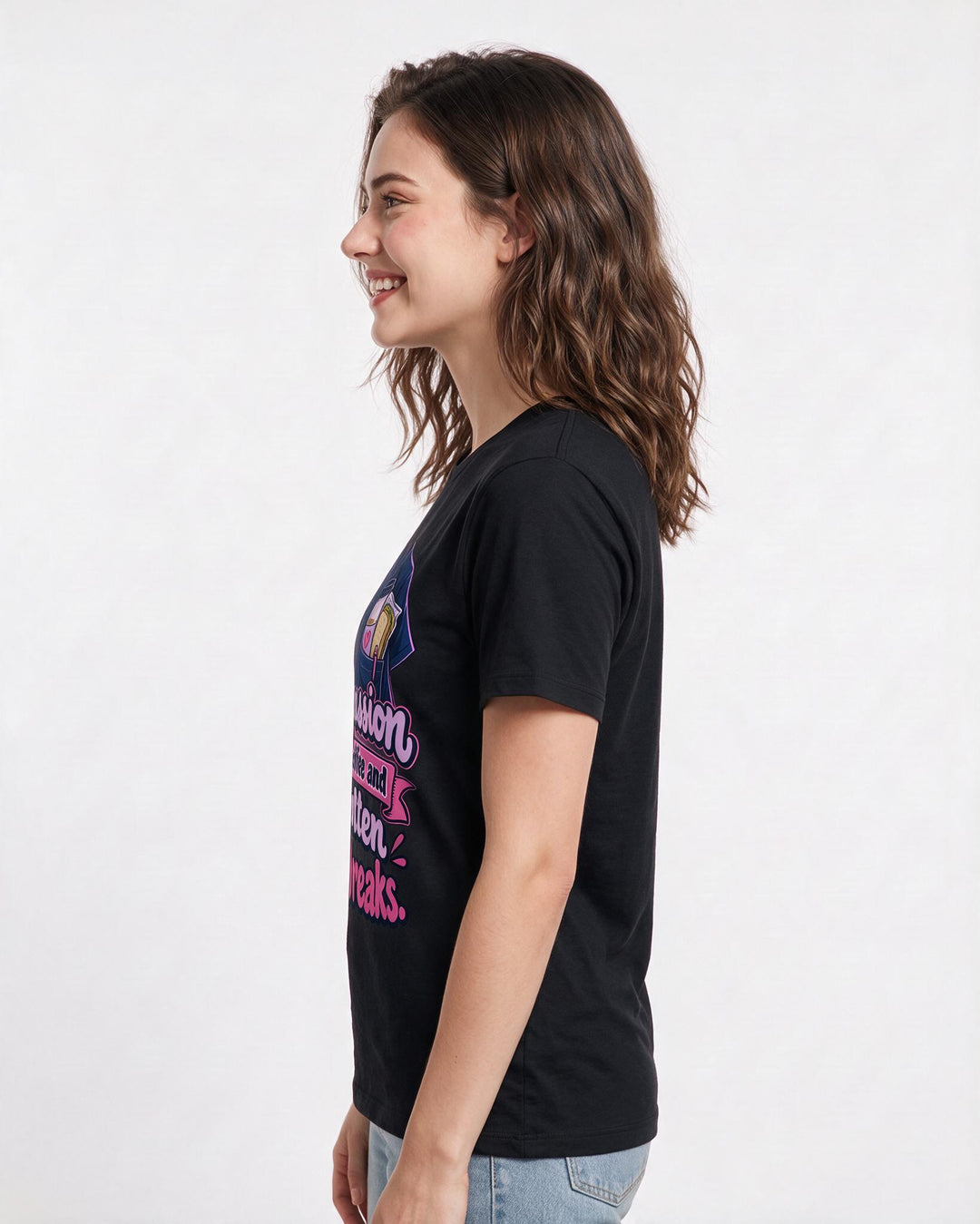 Nurse Black T-Shirt for Women – Nursing Life Graphic Tee product image 2