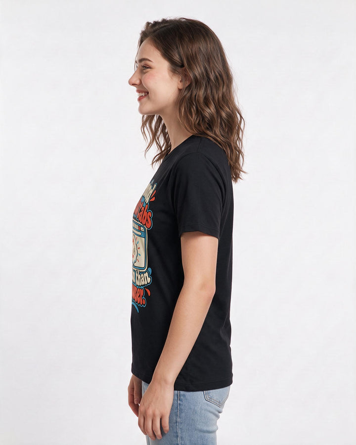 Meme Black T-Shirt for Women – Everyday Expression Graphic Tee product image 2