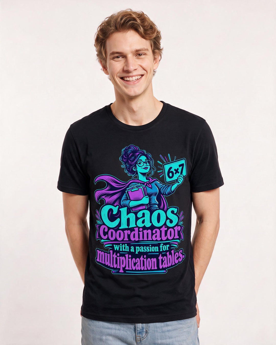 Teacher Black T-Shirt for Men – Everyday Expression Graphic Tee product image 1