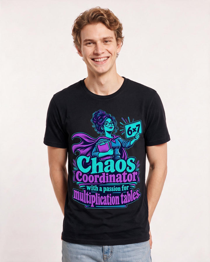 Teacher Black T-Shirt for Men – Everyday Expression Graphic Tee product image 1