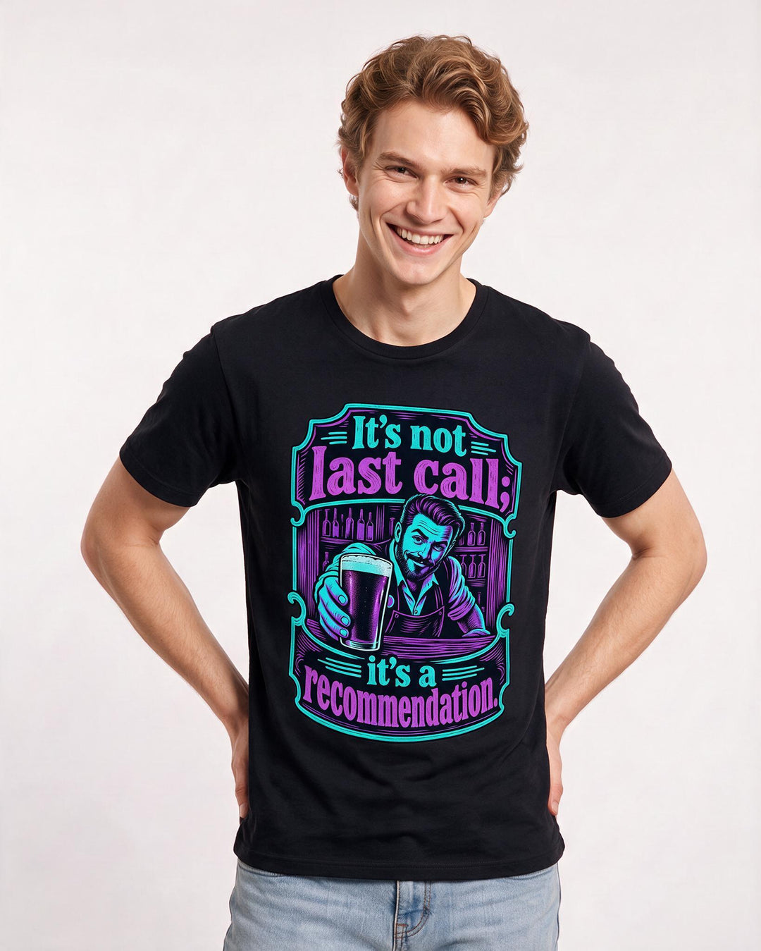 Beer Black T-Shirt for Men – Everyday Expression Graphic Tee product image 1