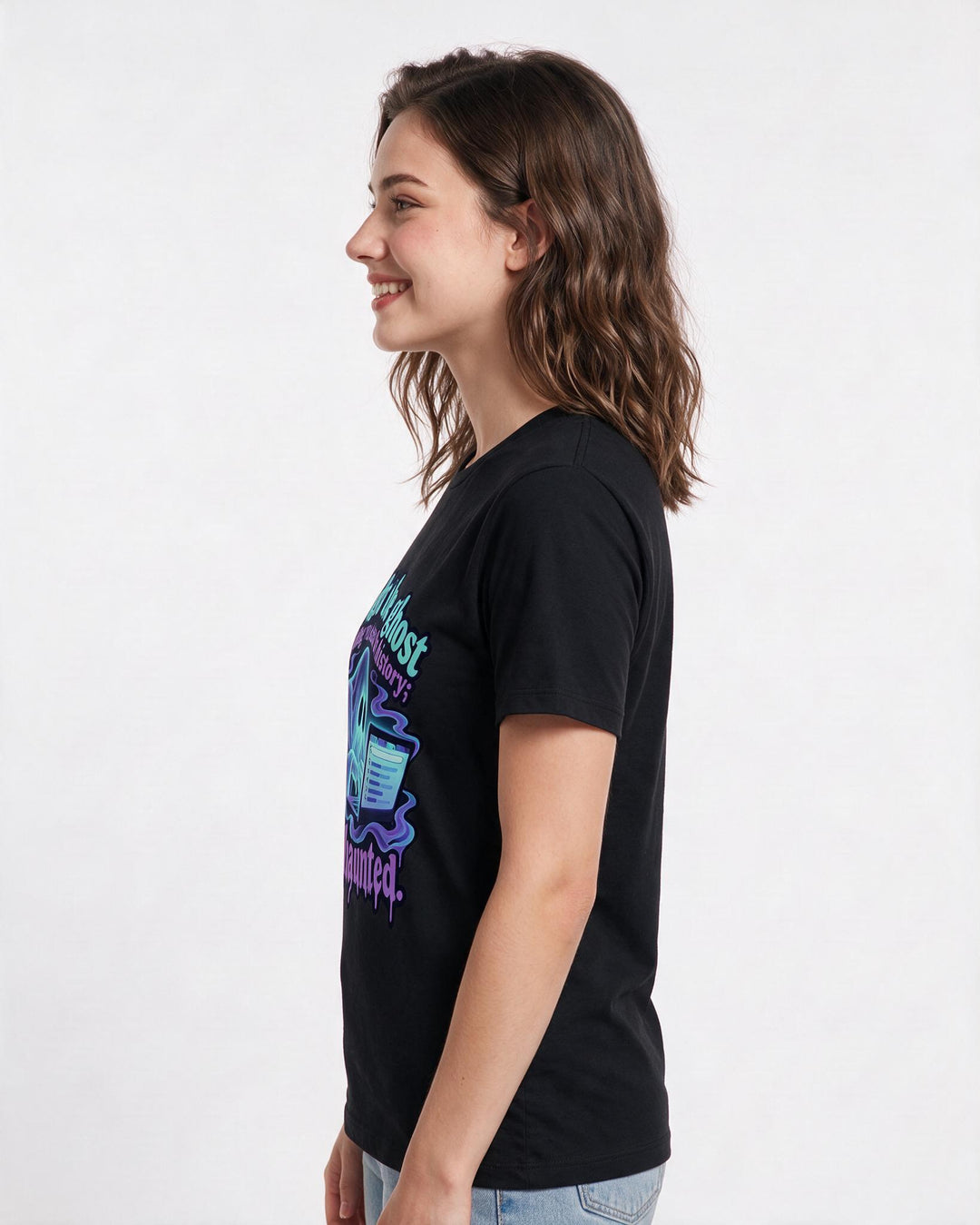 Halloween Black T-Shirt for Women – Halloween Theme Graphic Tee product image 2