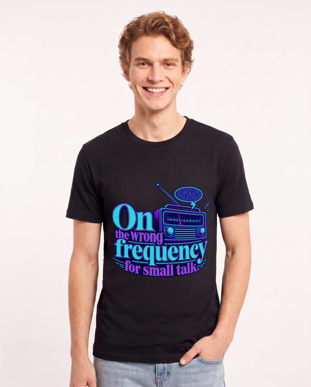 Neurodiversity Black T-Shirt for Men – Everyday Expression Graphic Tee product image 3