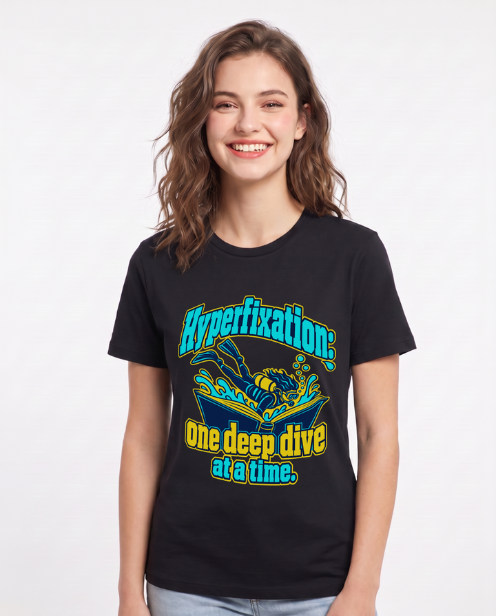 Neurodiversity Black T-Shirt for Women – Everyday Expression Graphic Tee product image 3