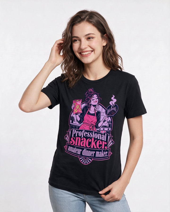 Family Black T-Shirt for Women – Everyday Expression Graphic Tee product image 1