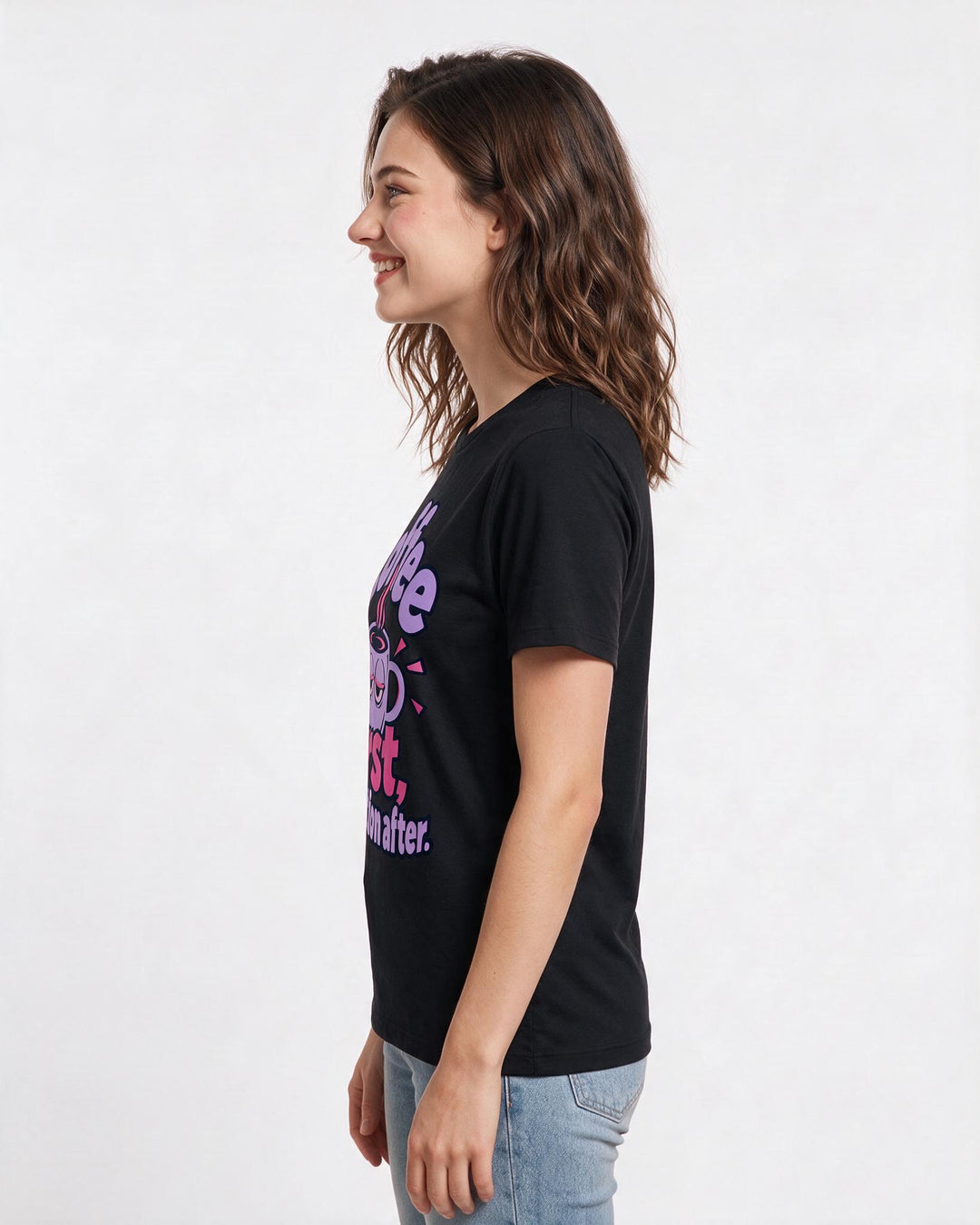 Family Black T-Shirt for Women – Everyday Expression Graphic Tee product image 2