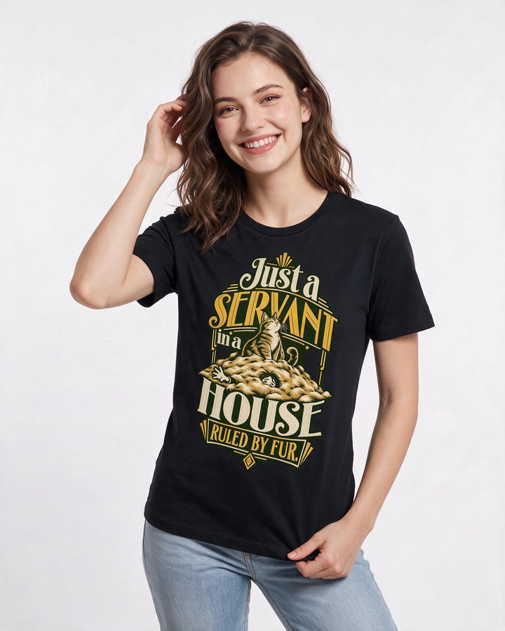 Pet Lover Black T-Shirt for Women – Everyday Expression Graphic Tee product image 1