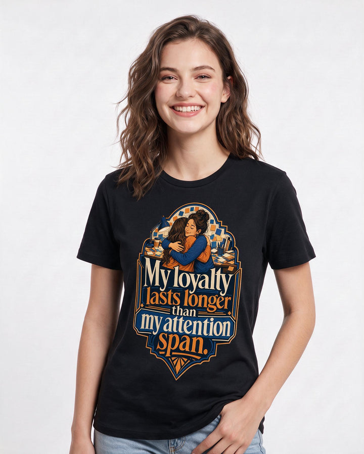 Neurodiversity Black T-Shirt for Women – Everyday Expression Graphic Tee product image 1