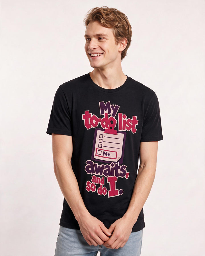 Meme Black T-Shirt for Men – Everyday Expression Graphic Tee product image 1