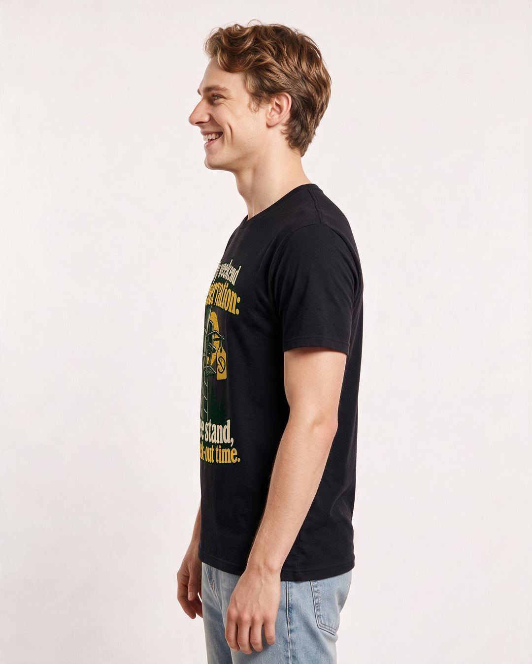 Hunting Black T-Shirt for Men – Everyday Expression Graphic Tee product image 2