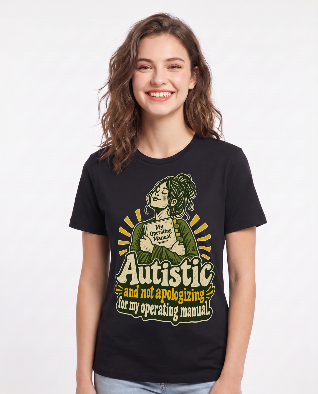 Neurodiversity Black T-Shirt for Women – Everyday Expression Graphic Tee product image 3