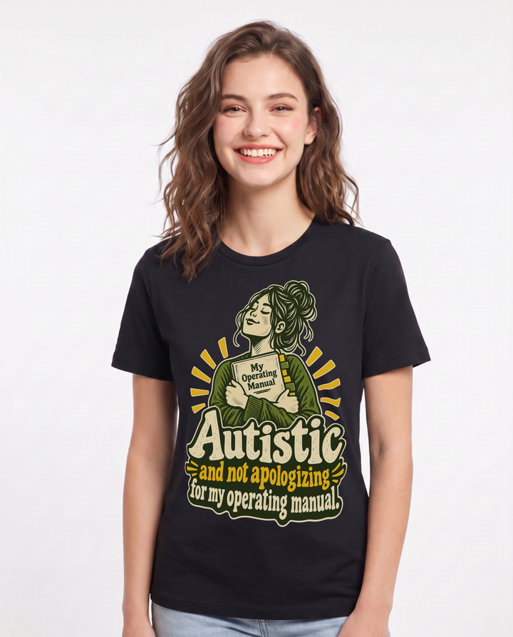 Neurodiversity Black T-Shirt for Women – Everyday Expression Graphic Tee product image 3