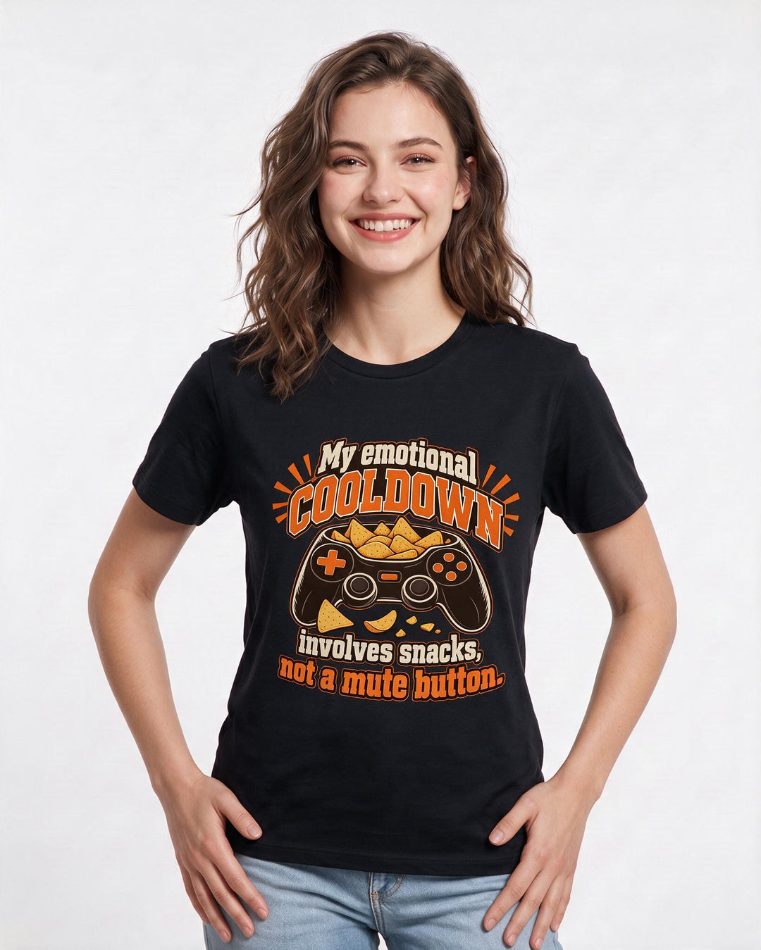 Gaming Black T-Shirt for Women – Game Night Graphic Tee product image 1