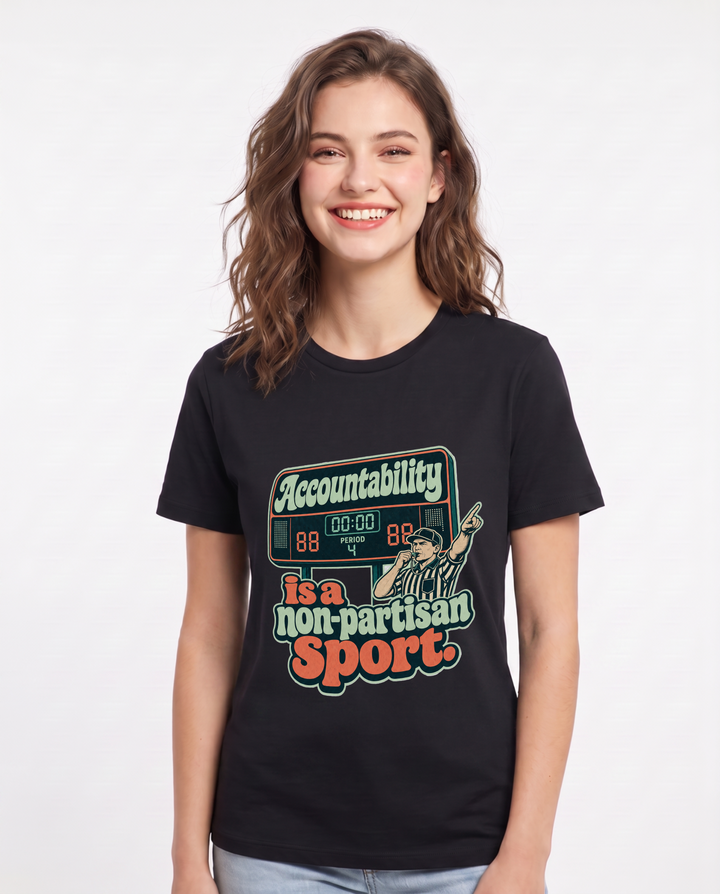 Political Statement Black T-Shirt for Women – Everyday Expression Graphic Tee product image 3