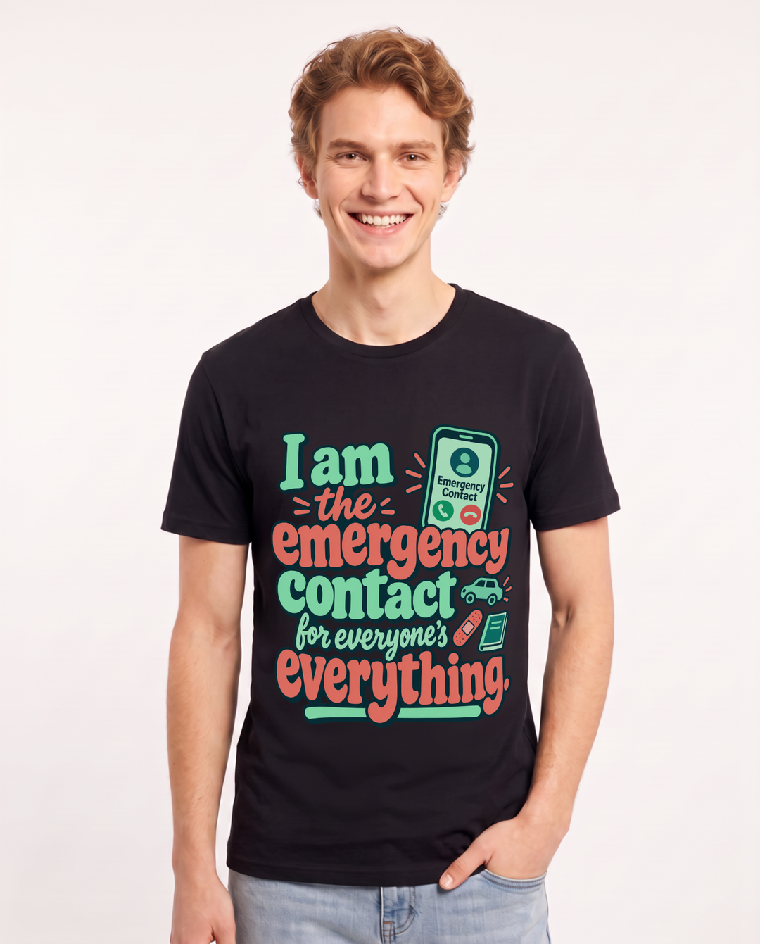Grandparent Black T-Shirt for Men – Everyday Expression Graphic Tee product image 3