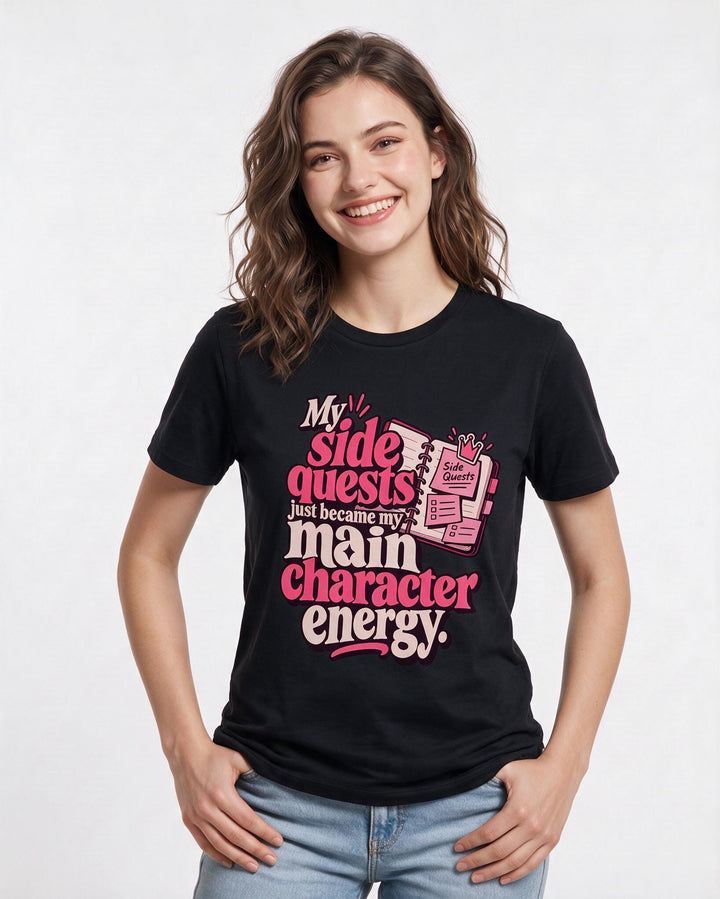 Gaming Black T-Shirt for Women – Game Night Graphic Tee product image 1