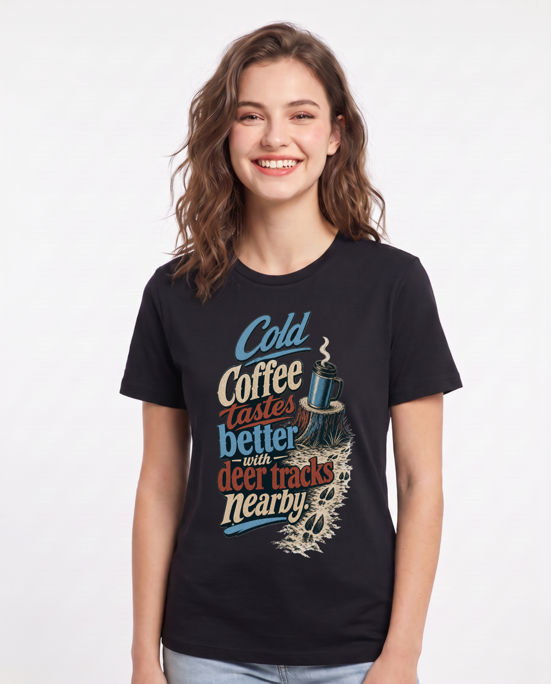 Hunting Black T-Shirt for Women – Everyday Expression Graphic Tee product image 3