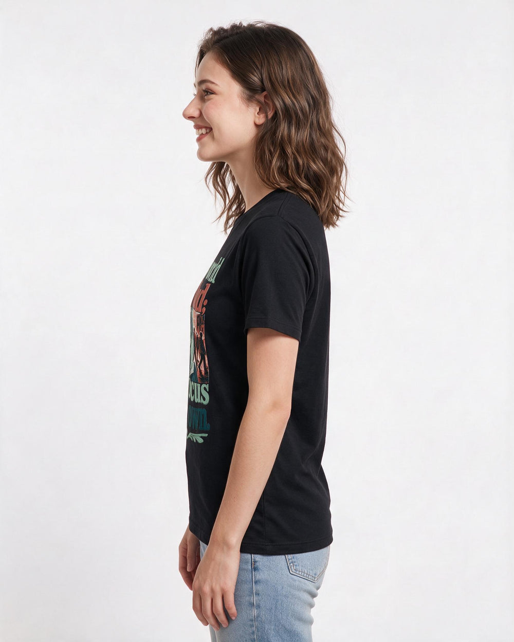 Neurodiversity Black T-Shirt for Women – Everyday Expression Graphic Tee product image 2
