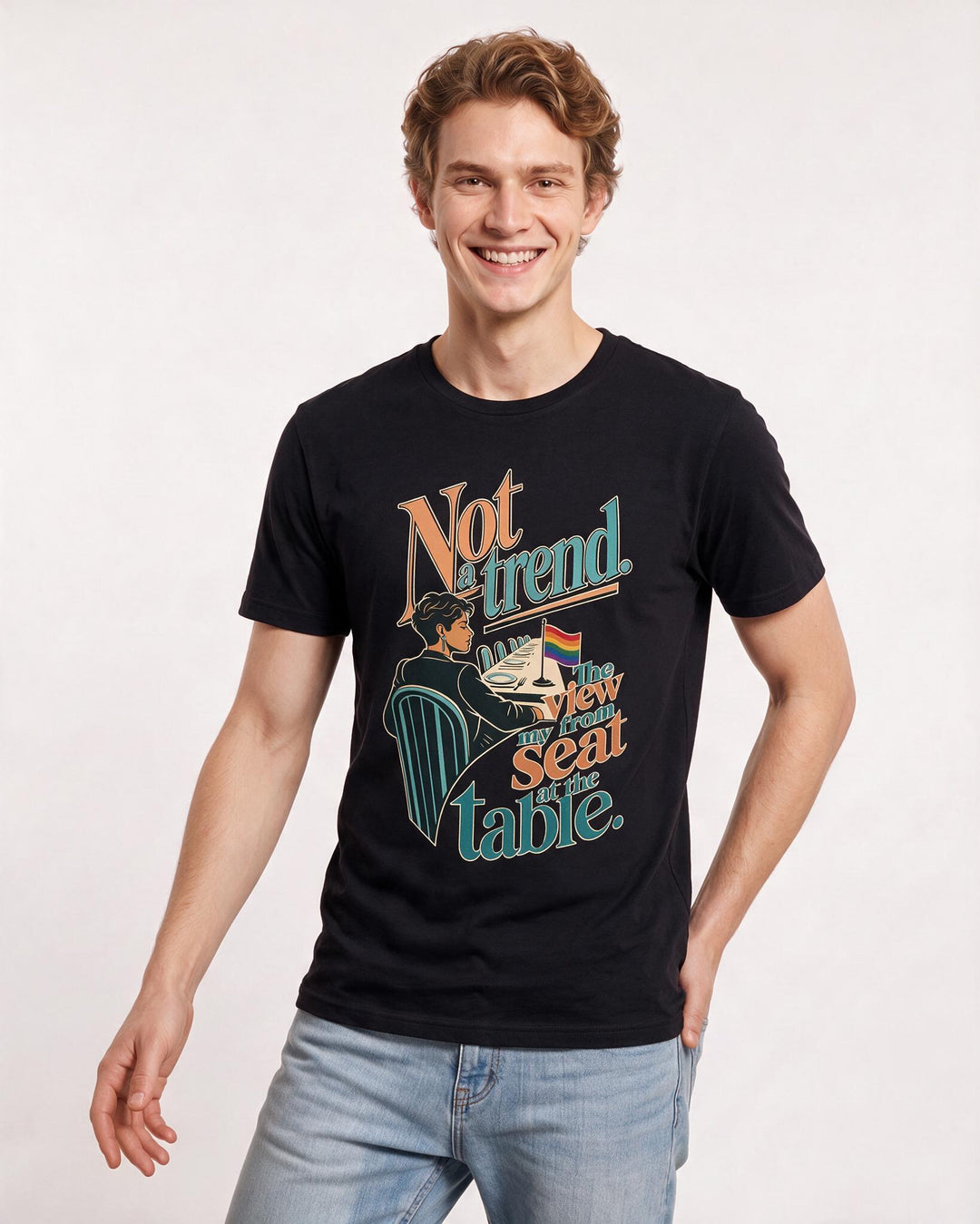 Pride Black T-Shirt for Men – Everyday Expression Graphic Tee product image 3