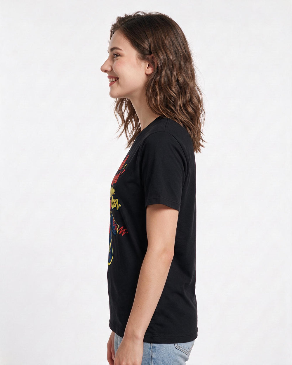 Teacher Black T-Shirt for Women – Everyday Expression Graphic Tee product image 2