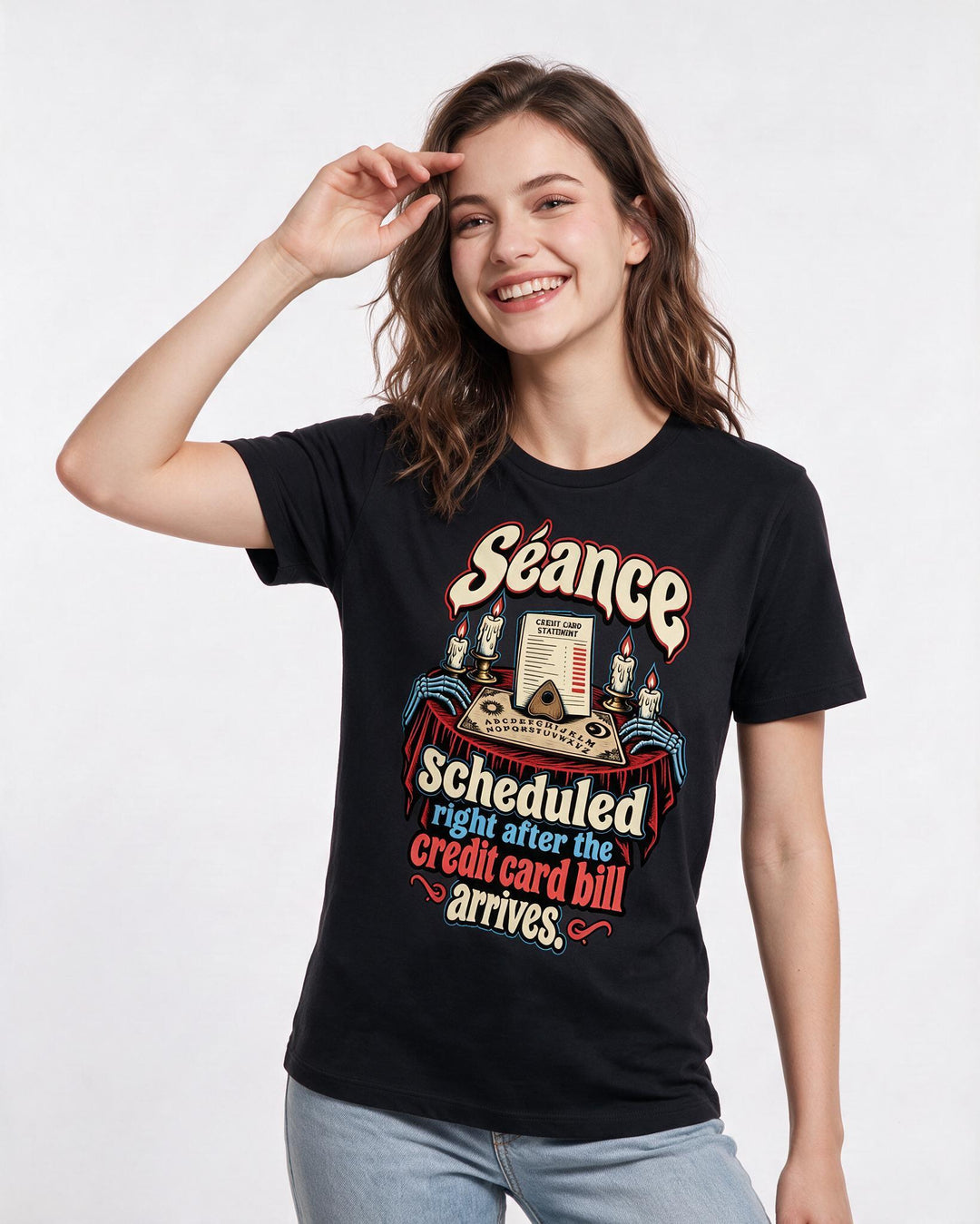 Halloween Black T-Shirt for Women – Halloween Theme Graphic Tee product image 1
