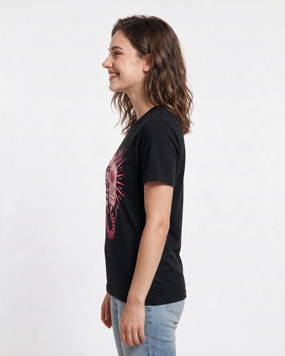 Nurse Black T-Shirt for Women – Nursing Life Graphic Tee product image 2