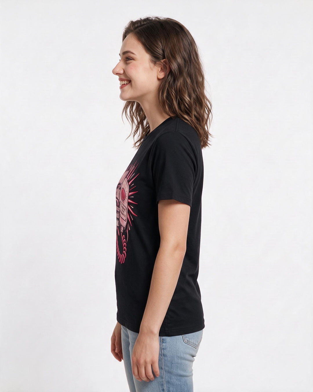 Nurse Black T-Shirt for Women – Nursing Life Graphic Tee product image 2
