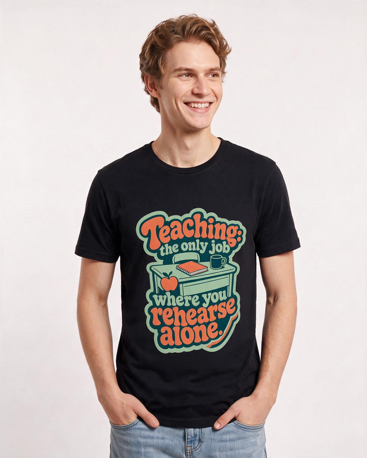 Teacher Gift Men's Black T-Shirt - Teaching: the only job where you product image 3