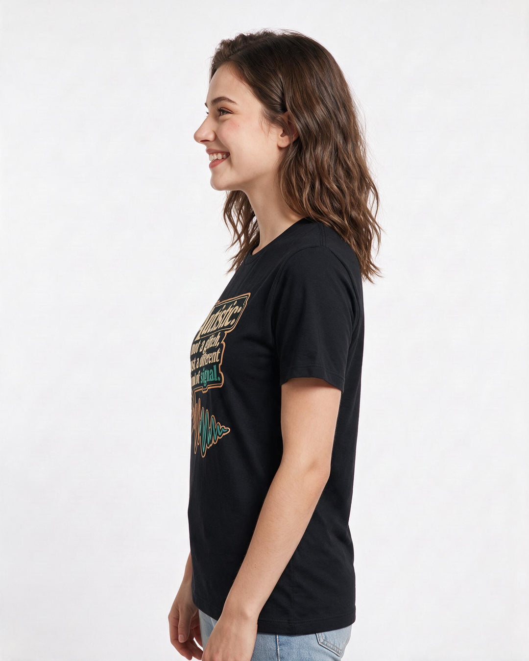 Neurodiversity Black T-Shirt for Women – Everyday Expression Graphic Tee product image 2
