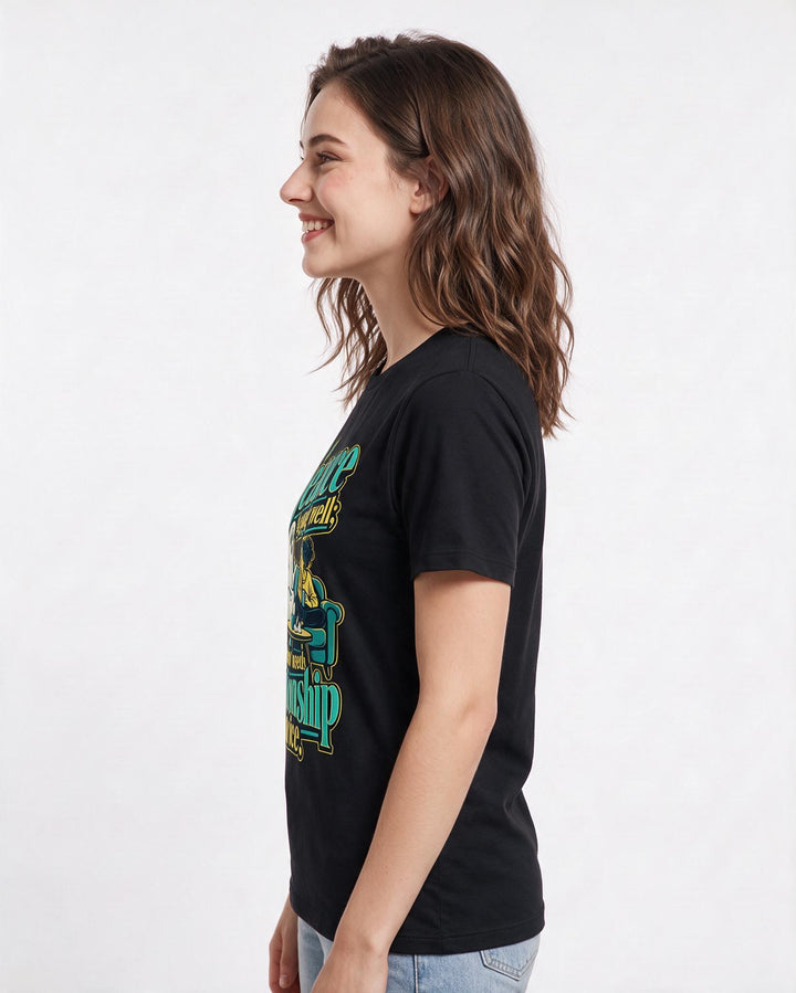 Halloween Black T-Shirt for Women – Halloween Theme Graphic Tee product image 2