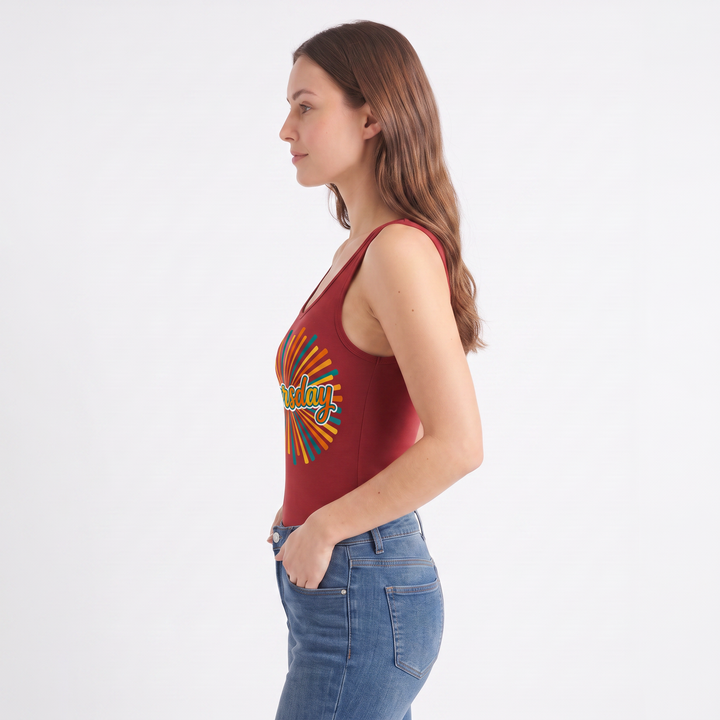 Vibrant Thursday Sunburst Sleeveless Tank Bodysuit product photo 2