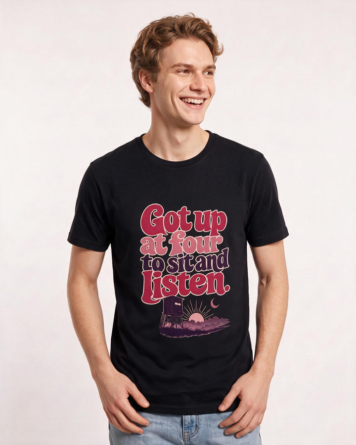 Hunting Black T-Shirt for Men – Everyday Expression Graphic Tee product image 1