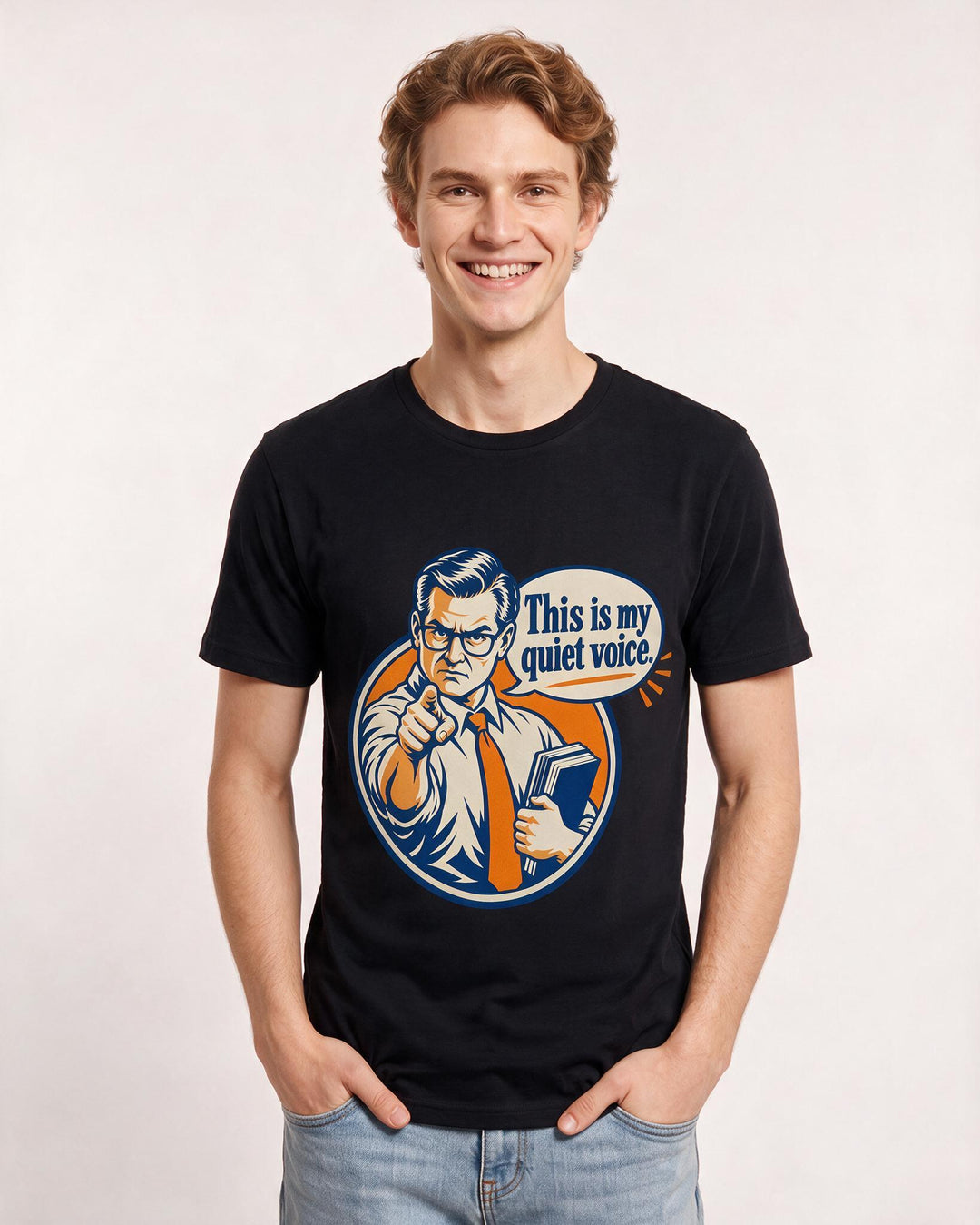 Teacher Black T-Shirt for Men – Everyday Expression Graphic Tee product image 1