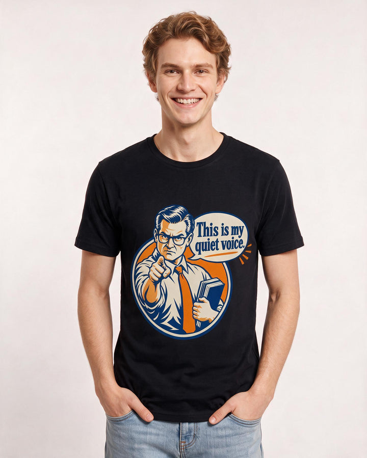Teacher Black T-Shirt for Men – Everyday Expression Graphic Tee product image 1