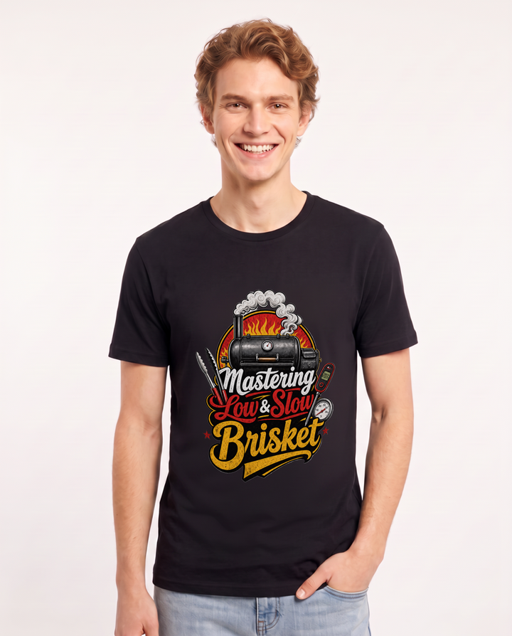 Mastering Low & Slow Brisket Men's Black T-Shirt product image 2