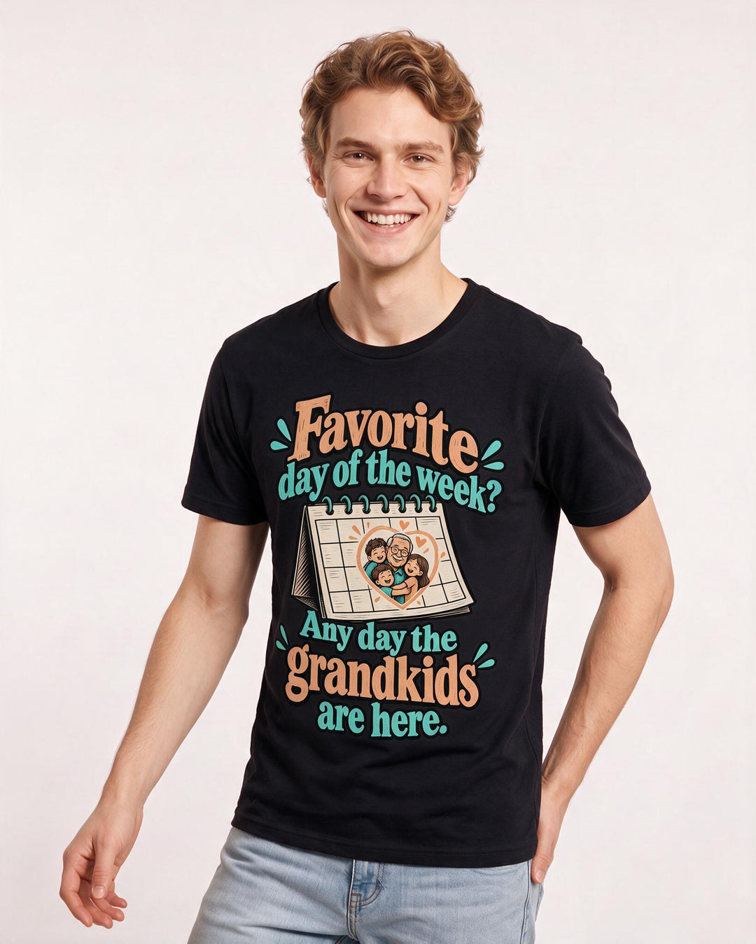 Grandparent Black T-Shirt for Men – Everyday Expression Graphic Tee product image 1