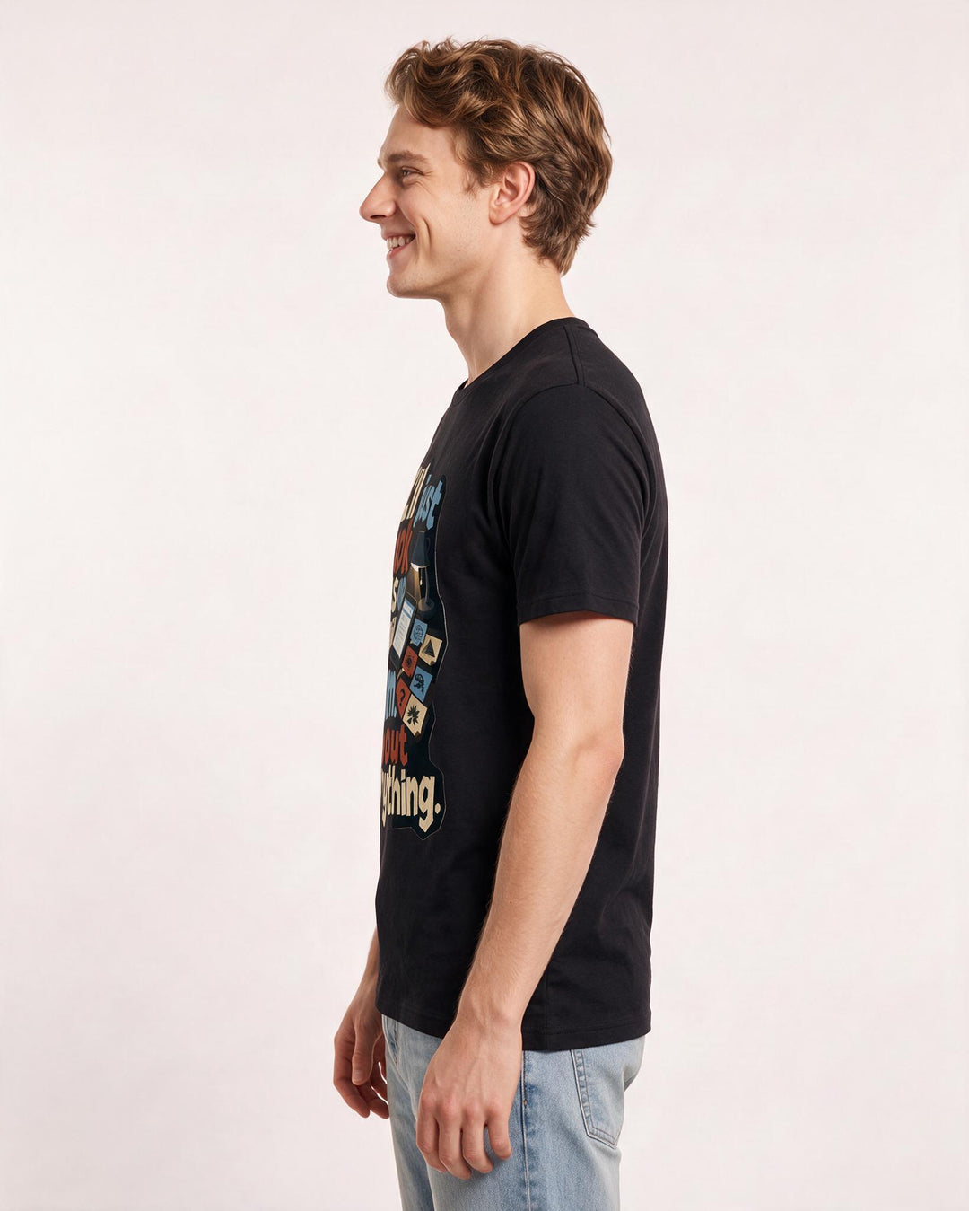 Meme Black T-Shirt for Men – Everyday Expression Graphic Tee product image 2