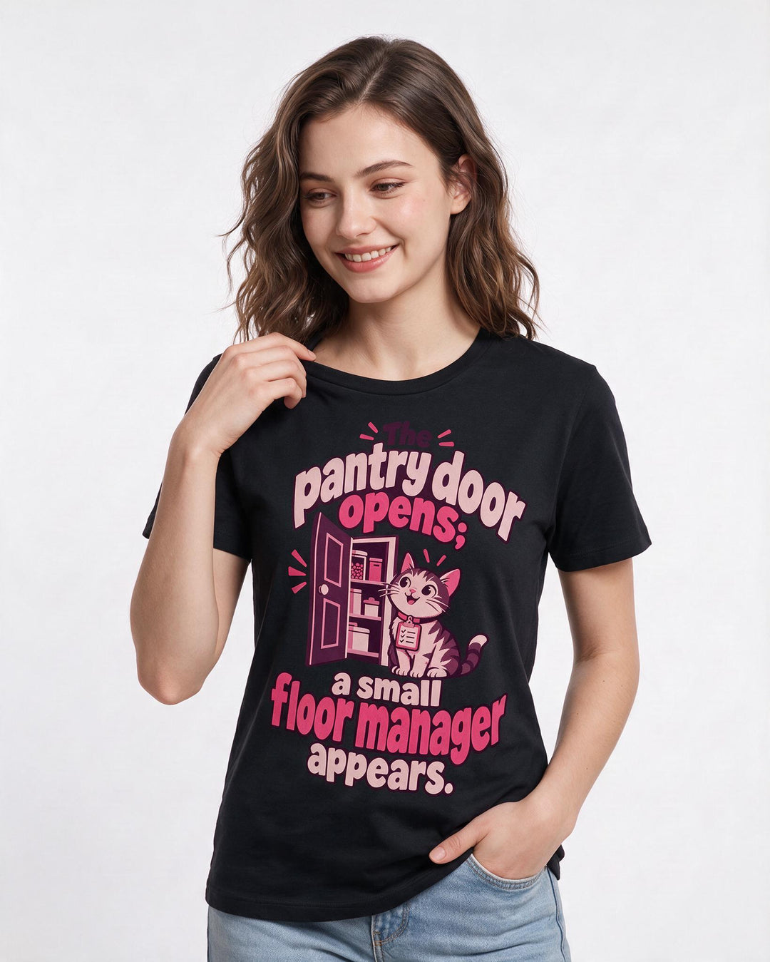 Pet Lover Black T-Shirt for Women – Everyday Expression Graphic Tee product image 1
