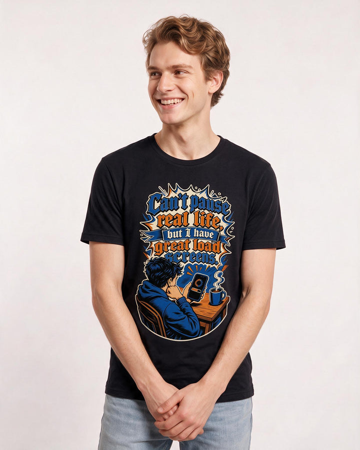 Gaming Black T-Shirt for Men – Game Night Graphic Tee product image 1