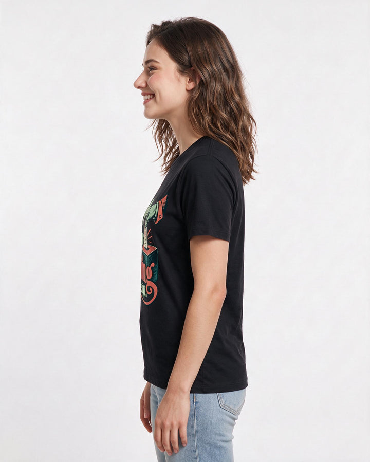Political Statement Black T-Shirt for Women – Everyday Expression Graphic Tee product image 2