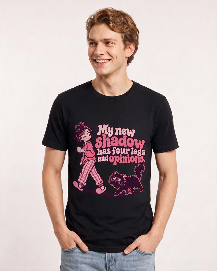 Cat Lover Black T-Shirt for Men – Everyday Expression Graphic Tee product image 1