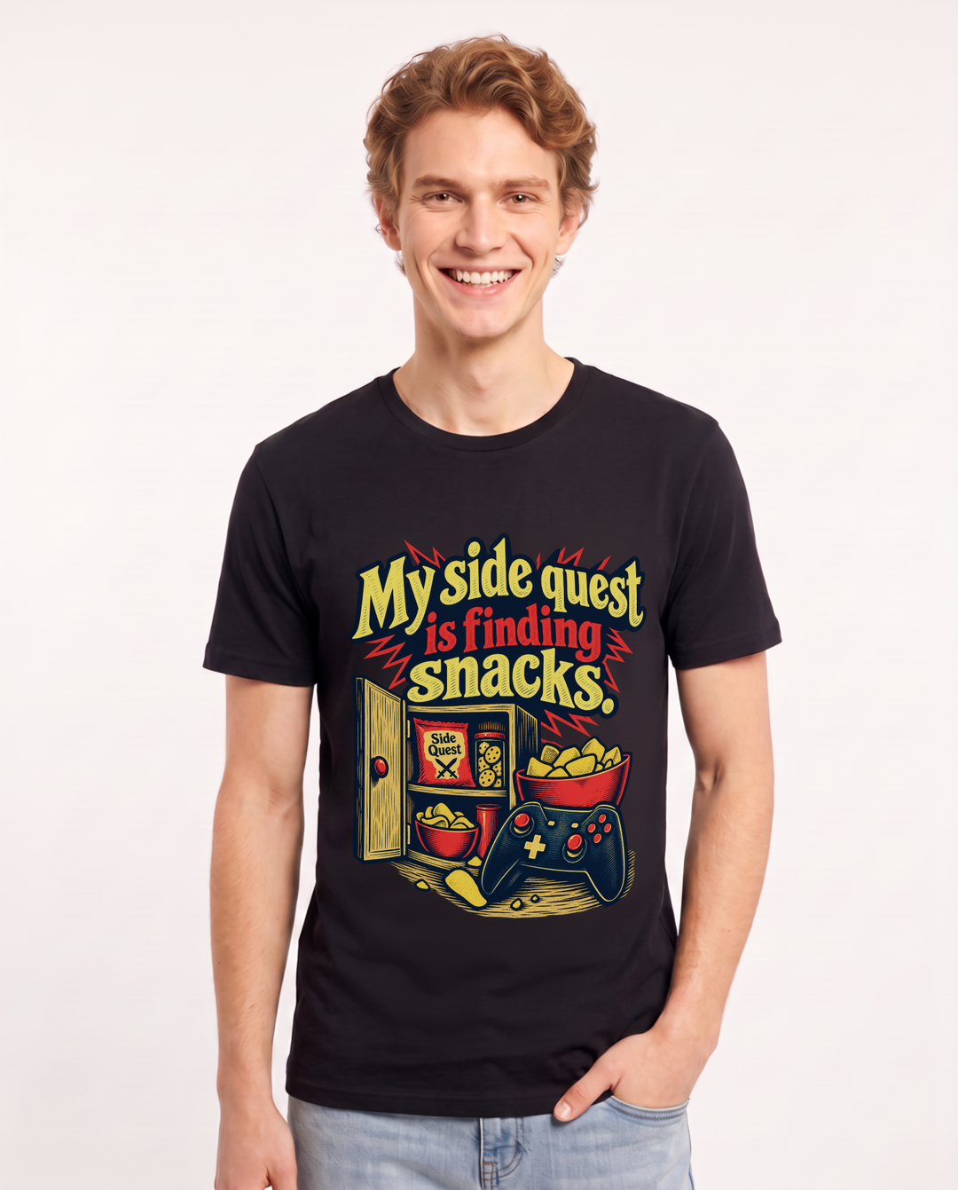 Gaming Black T-Shirt for Men – Game Night Graphic Tee product image 3