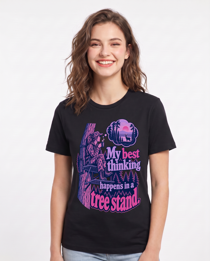 Hunting Black T-Shirt for Women – Everyday Expression Graphic Tee product image 3