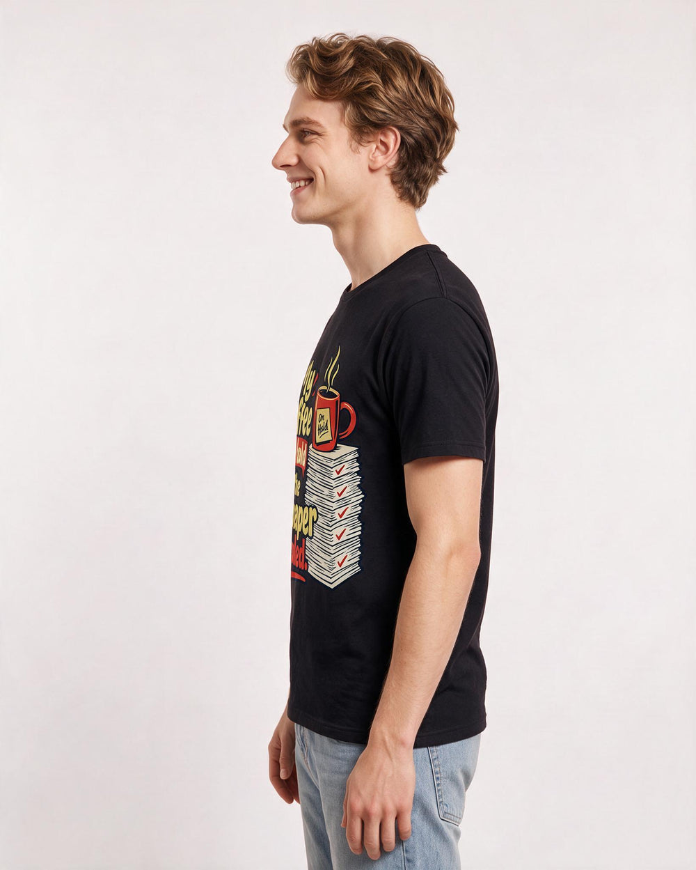Teacher Black T-Shirt for Men – Everyday Expression Graphic Tee product image 2